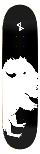 Essaide BuffaLOVE logo blackandwhite skate deck (12 sizes and shapes)