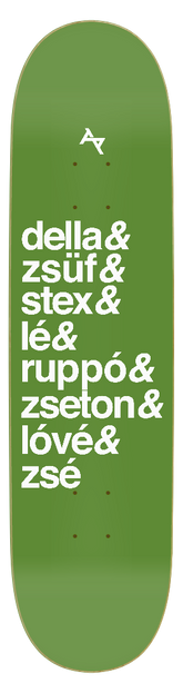 AKPH "Lé" money green skate deck (12 sizes and shapes)