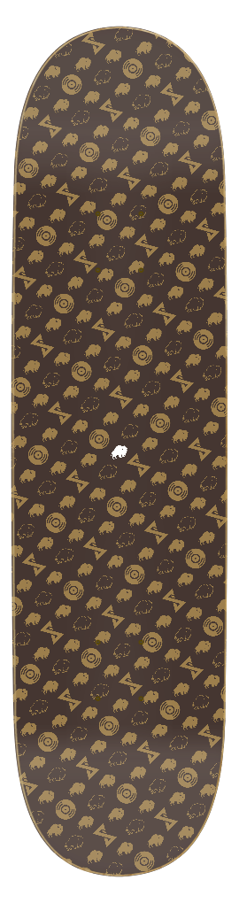 NaiVuitton Brown n Gold skate deck (12 sizes and shapes)