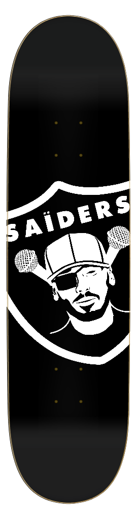 Essaide "SAIIDERS" blk skate deck (12 sizes and shapes)