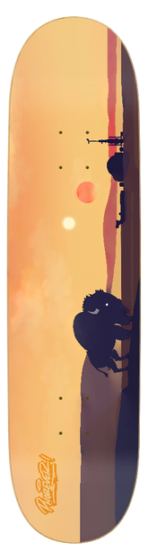 Essaide BuffaLOVE PHOREVER "Tattooine" by SKYWALK3R skate deck (12 sizes and shapes)