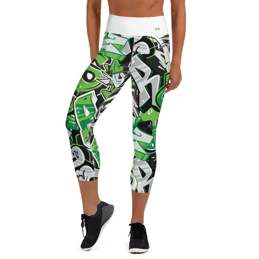 PANEL™ "LimeWall" Yoga Capri Leggings (XS-XL)