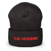 La HAINE red cuffed beanie (12 colors)