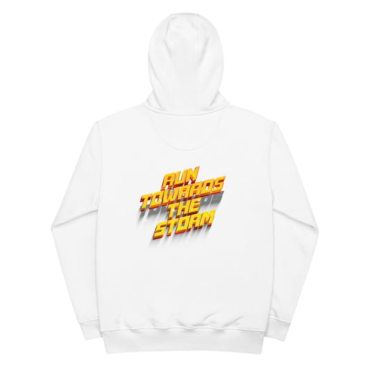 BuffaLOVE "Run Towards the Storm" premium eco hoodie (XS-5XL)