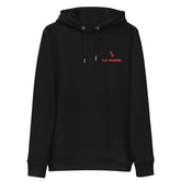La HAINE red embroidered unisex essential eco hoodie (S-2XL | 5 colors)