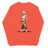 AKPH "ZenBud gal" unisex organic raglan sweatshirt (XS-3XL)