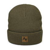 AKPH brown block logo ribbed knit beanie (8 colors)