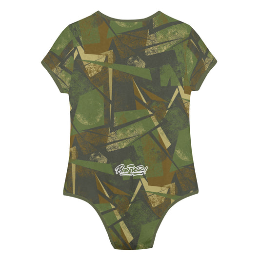 Camo ESSAIDE PHOREVER Womens Soft Short Sleeve Bodysuit (S-3XL)