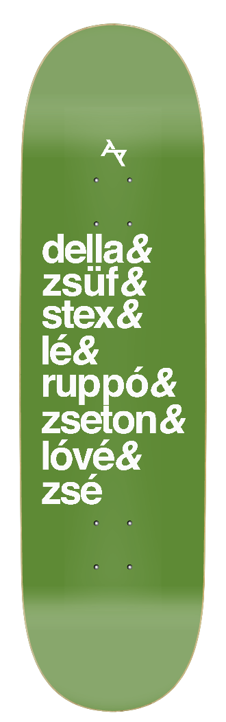 AKPH "Lé" money green skate deck (12 sizes and shapes)