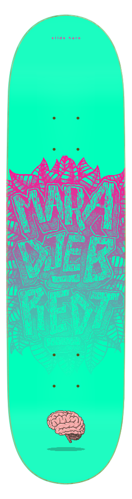 "Maradjébredt brain" skate deck (12 sizes and shapes)