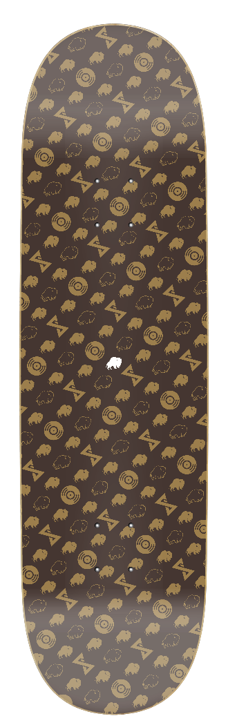 NaiVuitton Brown n Gold skate deck (12 sizes and shapes)