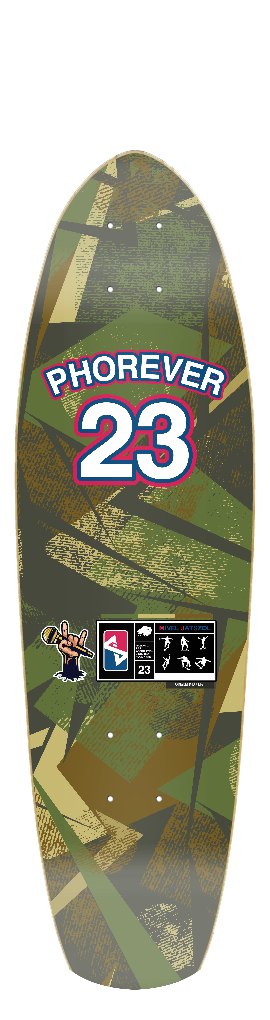 Essaide Phorever 23 Camo skate deck (12 sizes and shapes)