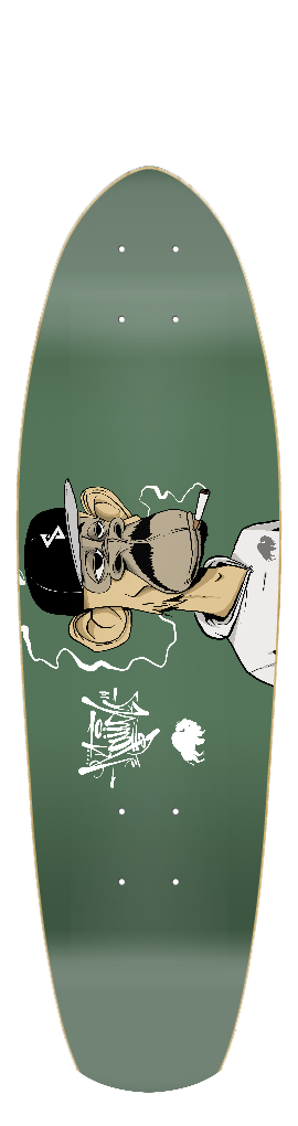 NFT Smok'd Ape skate deck by SKYWALK3R (12 sizes and shapes)