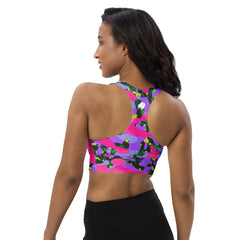 ESSAIDE 24 Camo BuffaLOVE Longline sports bra