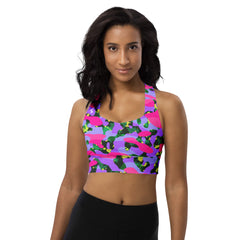 ESSAIDE 24 Camo BuffaLOVE Longline sports bra