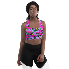 ESSAIDE 24 Camo BuffaLOVE Longline sports bra