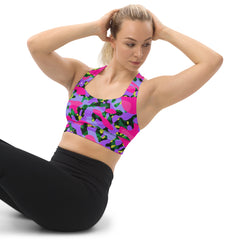 ESSAIDE 24 Camo BuffaLOVE Longline sports bra