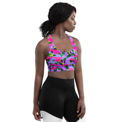 ESSAIDE 24 Camo BuffaLOVE Longline sports bra