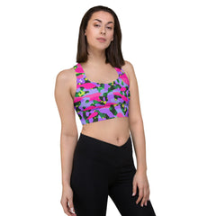 ESSAIDE 24 Camo BuffaLOVE Longline sports bra