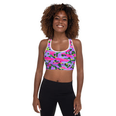 ESSAIDE 24 Camo Padded Sports Bra