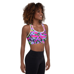 ESSAIDE 24 Camo Padded Sports Bra