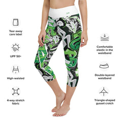 PANEL™ "LimeWall" Yoga Capri Leggings (XS-XL)