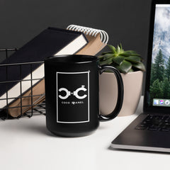 PANEL™ "Kokópanel" Black Glossy Mug