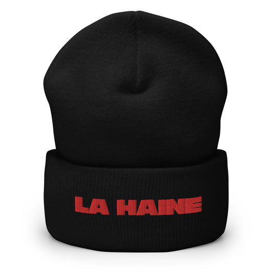 La HAINE red cuffed beanie (12 colors)