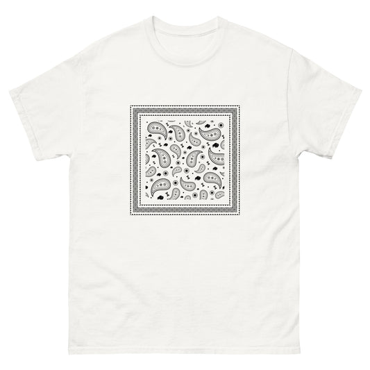 Essaide BuffaLOVE paisley bandana box classic WHT tee (S-5XL)
