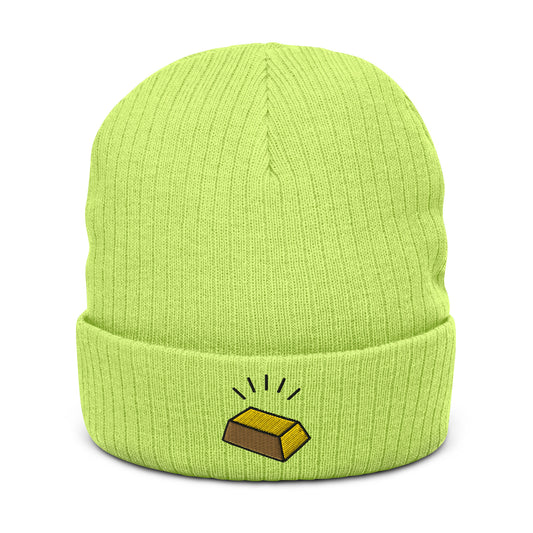 PANEL "GoldBar" ribbed knit beanie (8 colors)