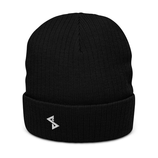 Essaide logo embroidered ribbed knit beanie (8 colors)