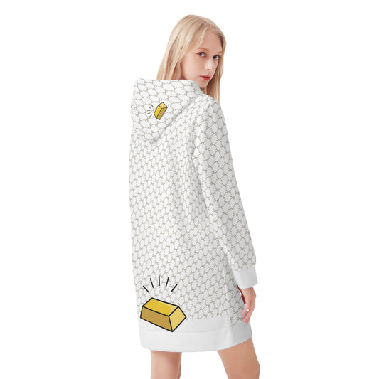 PANEL™ GoldenHeartBrainAss Hoodie Dress (XS-4XL)