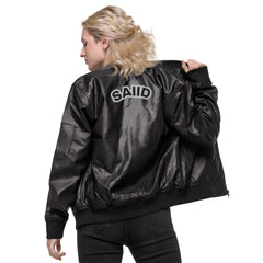 ESSAIDE Leather Bomber Jacket (XS-3XL | 2 colors)