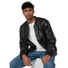 ESSAIDE Leather Bomber Jacket (XS-3XL | 2 colors)