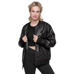 ESSAIDE Leather Bomber Jacket (XS-3XL | 2 colors)