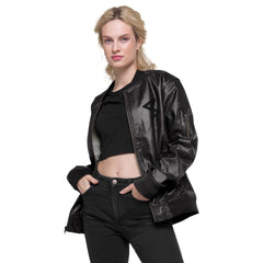 ESSAIDE Leather Bomber Jacket (XS-3XL | 2 colors)