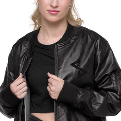 ESSAIDE Leather Bomber Jacket (XS-3XL | 2 colors)