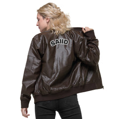 ESSAIDE Leather Bomber Jacket (XS-3XL | 2 colors)