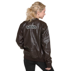 ESSAIDE Leather Bomber Jacket (XS-3XL | 2 colors)