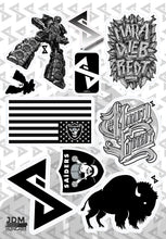 Kép betöltése a galériamegjelenítőbe: ESSAIDE premium BW sticker sheet #1 (aláírt)
