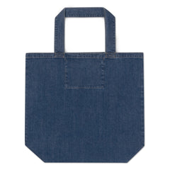 AKPH logo embroidered organic denim totebag