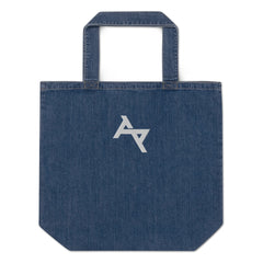 AKPH logo embroidered organic denim totebag