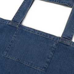 AKPH logo embroidered organic denim totebag