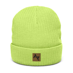 AKPH brown block logo ribbed knit beanie (8 colors)