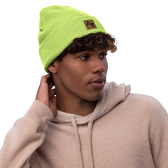 AKPH brown block logo ribbed knit beanie (8 colors)