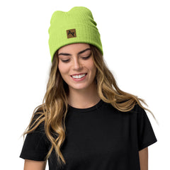 AKPH brown block logo ribbed knit beanie (8 colors)