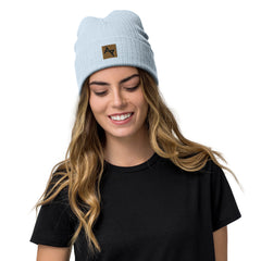AKPH brown block logo ribbed knit beanie (8 colors)