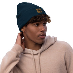 AKPH brown block logo ribbed knit beanie (8 colors)