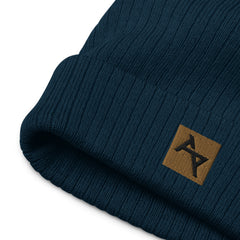 AKPH brown block logo ribbed knit beanie (8 colors)