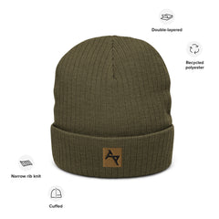 AKPH brown block logo ribbed knit beanie (8 colors)